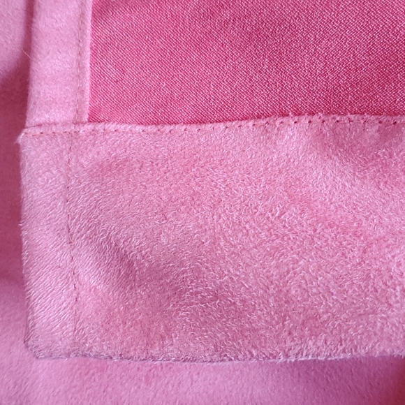 initation suede pink curtain panels - Picture 9 of 9